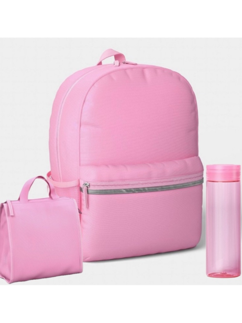 Pink Backpack Sets Lunch Bag Water Bottle For Kids, Women's School And Traveling